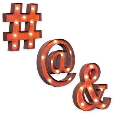 Vintage Retro Lights Symbol Wall Art - Bed Bath & Beyond